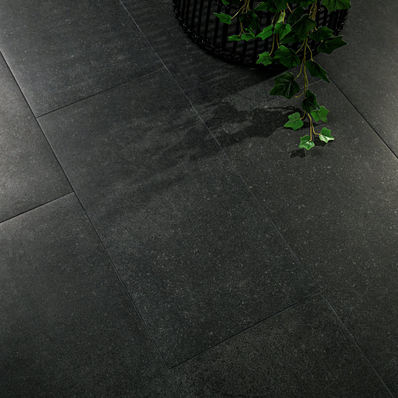 Betonica 12 in. x 24 in. Matte Porcelain Concrete Look Floor And Wall Tile, Slate