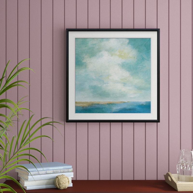 Cloudscape III-reproduction d’art sur papier, H 27 po x l 27 po x P 1,5 po, Cadre noir