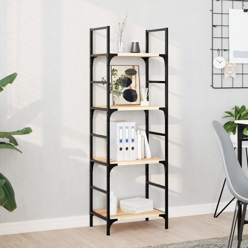 Floating Shelf Untreated Solid Wood Acacia, Light Brown/Black, 2cm H x 60cm W x 30cm D