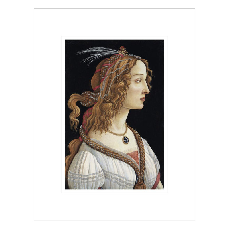 Portrait of Simonetta Vespucci as a Nymph par Sandro Botticelli - Estampe numérique encadrée, H 16,75 po x l 13,03 po