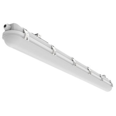 4FT Tri-Level Sensor LED Vapor Tight Light w/Remote, IP65 IK08 20W/40W 125LM/W LED Vapor Proof Fixture, 5000K 100-277V Dimmable 4 Foot Waterproof LED Outdoor Shop Light Fixture for Carport Garage,FCC