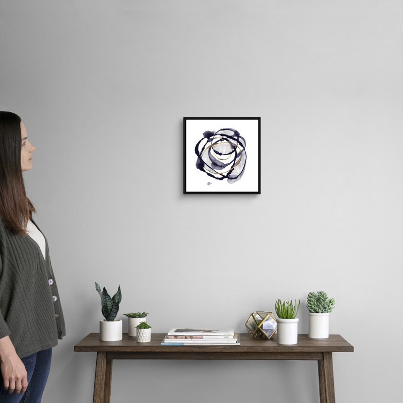 « Around the Universe » par PI studio, impression sur toile, H 14 po x l 14 po x P 1,75 po, Toile avec cadre noir