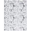 Tapis gris / noir à motif abstrait Zaid-1423133458