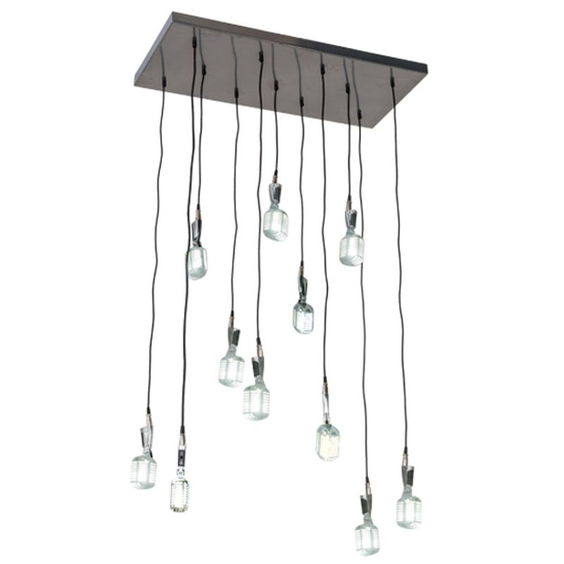 Luminaire suspendu chromé à 11 lumières Danniella