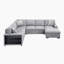 Canapé modulaire contemporain à accoudoirs carrés avec lit escamotable Meserve de 121 po Meserve-510551418-510145846