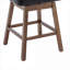 Chaise de bar pivotante en similicuir de hauteur comptoir pour îlot de cuisine, design classique en bois massif