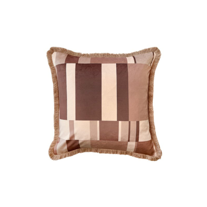 Delong Abstract Pink Sqaure Throw Cushion