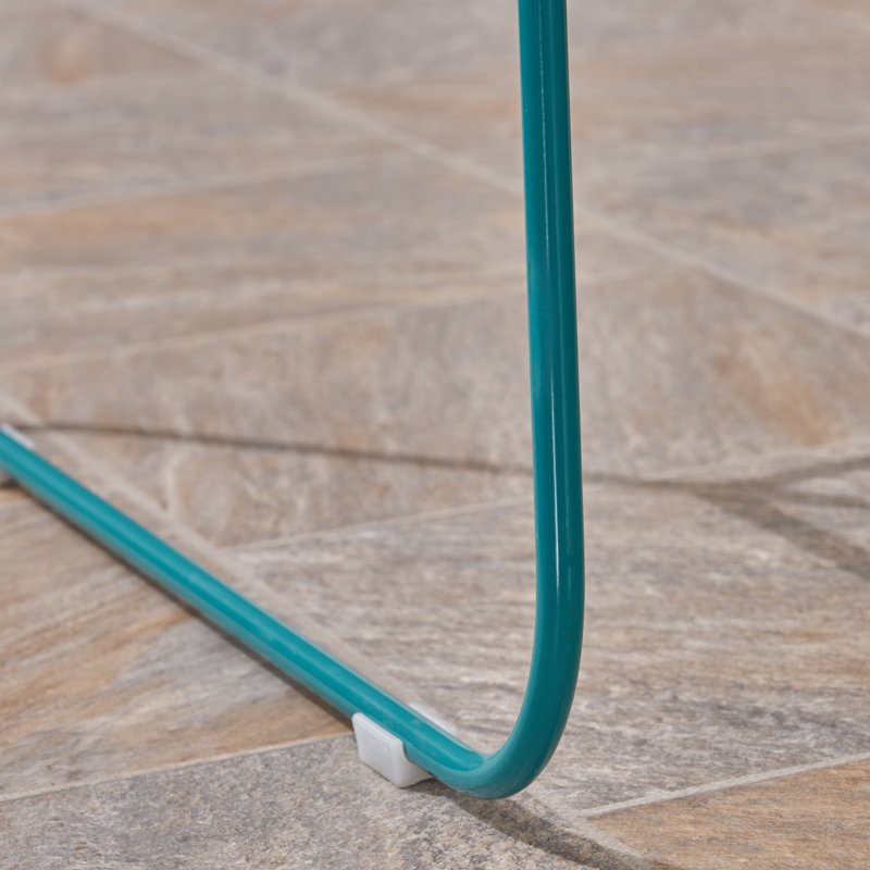 Tabouret de bar 26,25 po Anneke, Bleu sarcelle, 4