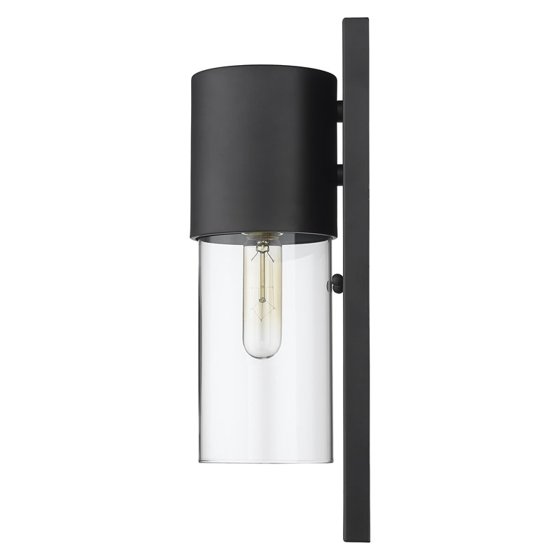 Donegal Wall Light, Matte Black, Clear