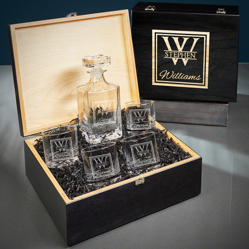 Ensemble de carafe à whisky 6 pièces, Oui