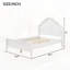 Lit plateforme en bois avec tête et pied de lit-128948992-128948993