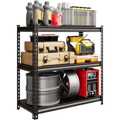 Étagère de garage robuste de 91 cm (36 po), support utilitaire en acier à 3 niveaux, capacité de charge de 227 kg (500 lb) par tablette, réglable et autoportante
