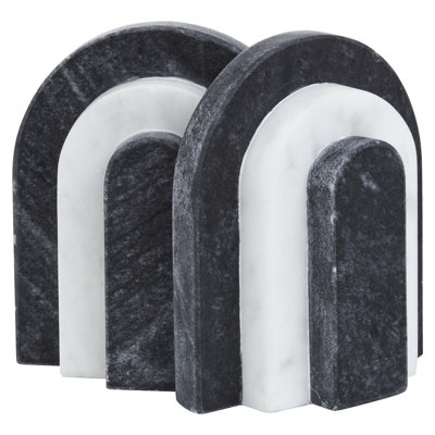 Ayme Marble Concrete Agate Non-Skid Bookends Bookend