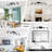 5-Light Track Lighting Fixtures Ceiling Spot Light, Black Wall Mount/Ceiling Light With Clear Rotatable Glass Shade,Industrial Bathroom Light For Kitchen Hallway Living Room