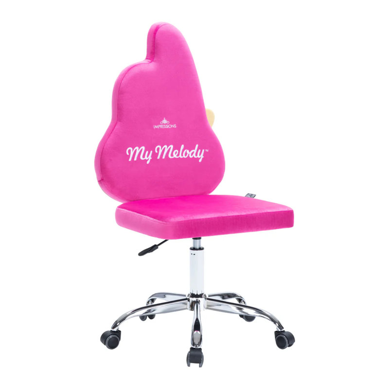 Latitude Run® My Melody Swivel Vanity Chair for Bedroom, Comfy