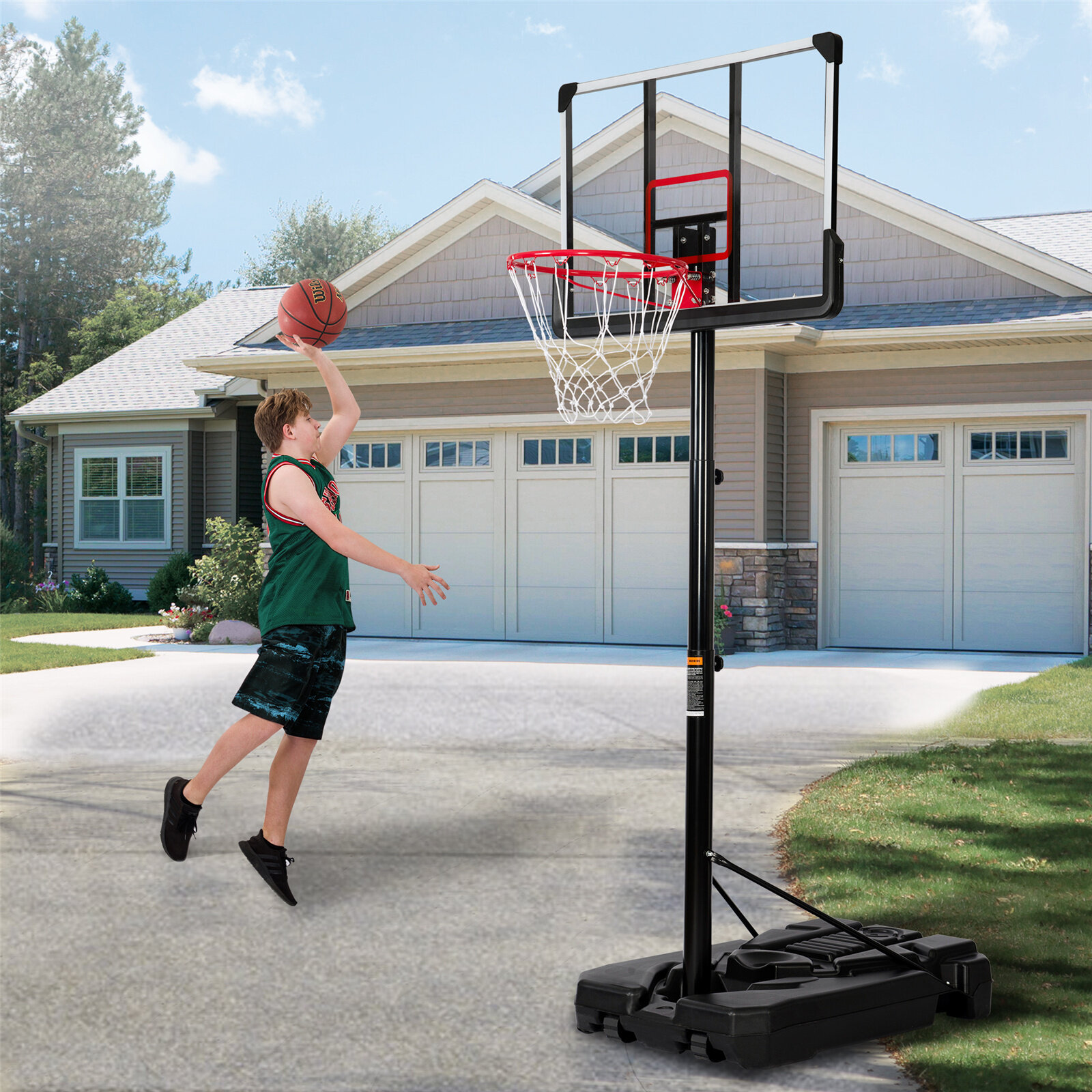 Norbi Système de basketball portatif avec panier de basketball d'extérieur  avec ajustement de hauteur de 6,6 à 10 pi pour les jeunes et les adultes -  Wayfair Canada