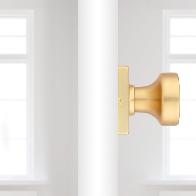 Pismo Single Dummy Circle Knob, Satin Brass