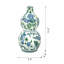 Vase en porcelaine D6.9x13.4 "