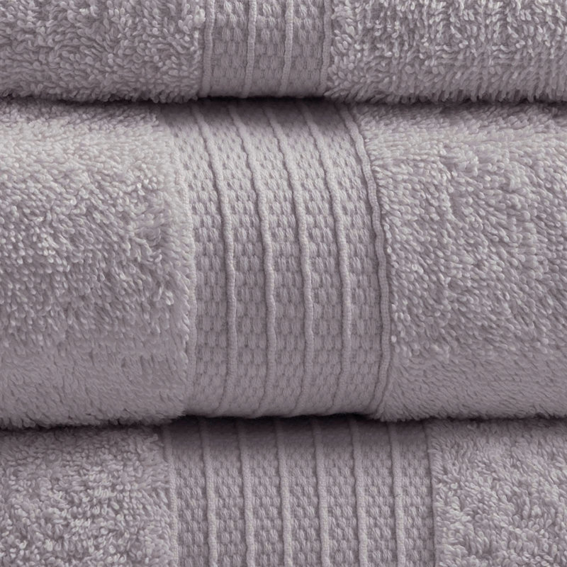 6 Piece Organic Cotton Towel Set, Gray