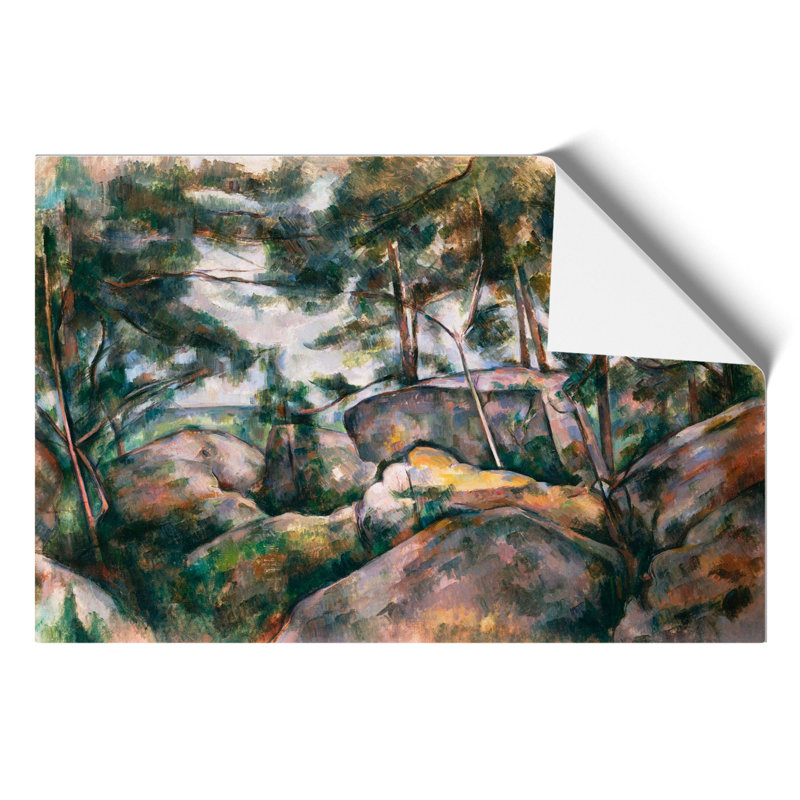 Rocks In The Forest by Paul Cezanne - No Frame Painting, 42cm H x 59cm W x 0.1cm D