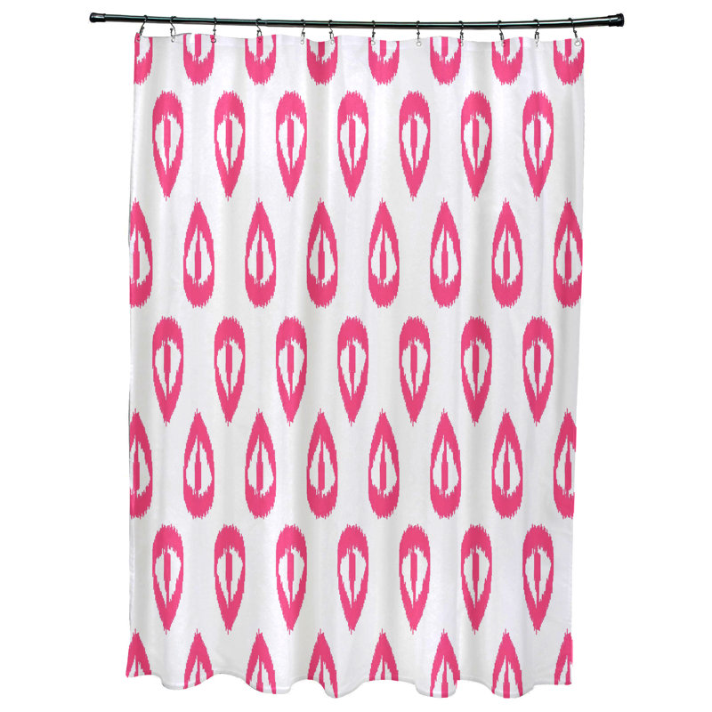 Rideau de douche Dalonta Ikat Tears, Rose