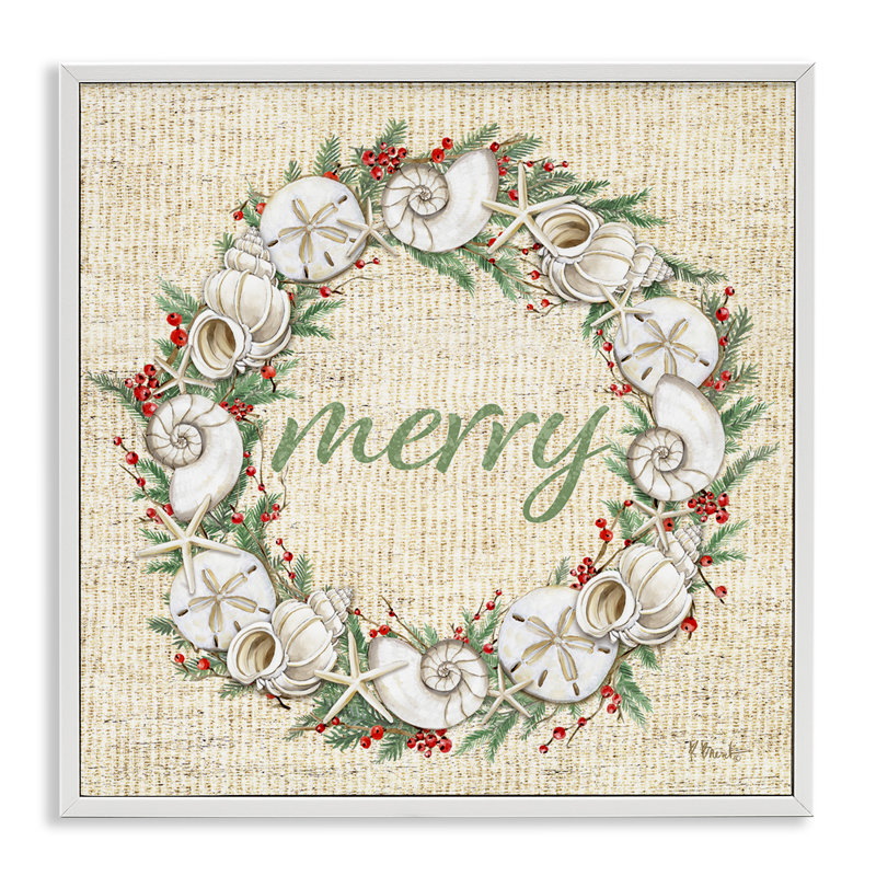  «Shells & Holly Merry», art de la giclée encadrée par Paul Brent, H 24 po x l 24 po