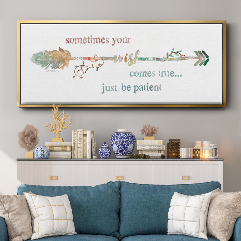 Wishing Arrow- Framed Canvas, 8" H x 20" W