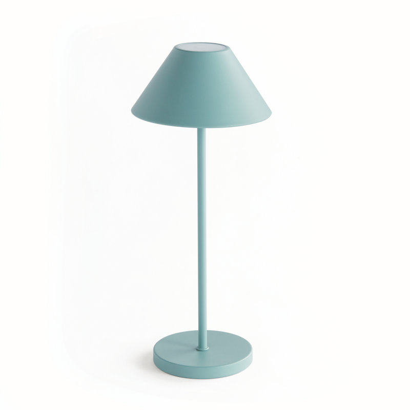Lampe d'intérieur / d'extérieur à DEL en métal sans cordon, Bleu, Bleu, H 14 po x l 6 po x P 6 po