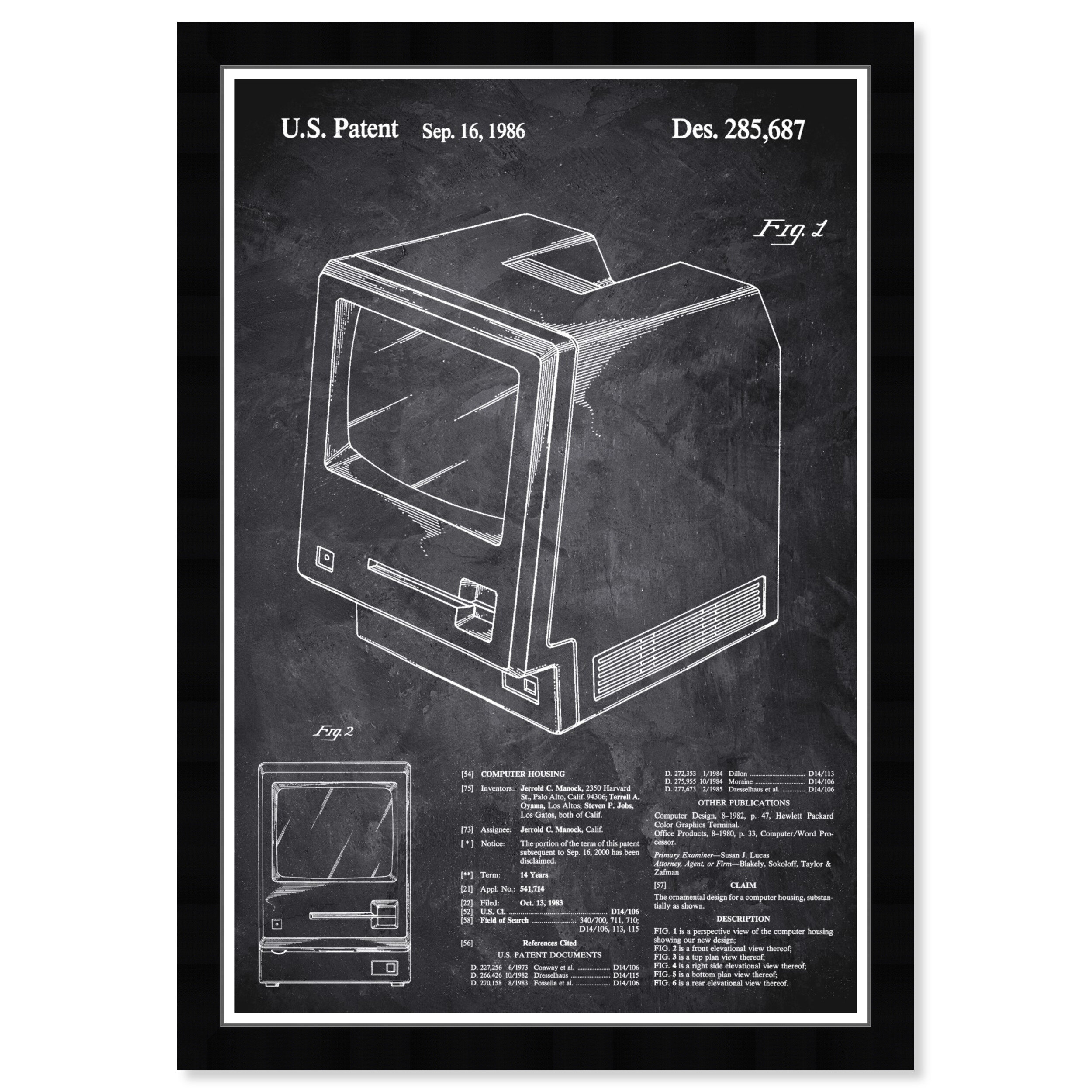 17 Stories Apple Macintosh 128K 1986 - Noir Chalkboard Video Games