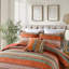 Ensemble de literie pour courtepointe à rayures rouges HoneiLife pour très grand lit 3 pièces, couvre-lit en coton doux avec taies décoratives assorties, rouge-124342484-124342482