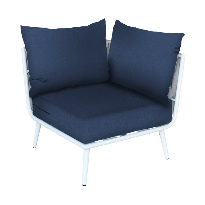 Cayman Corner Section, White, Navy