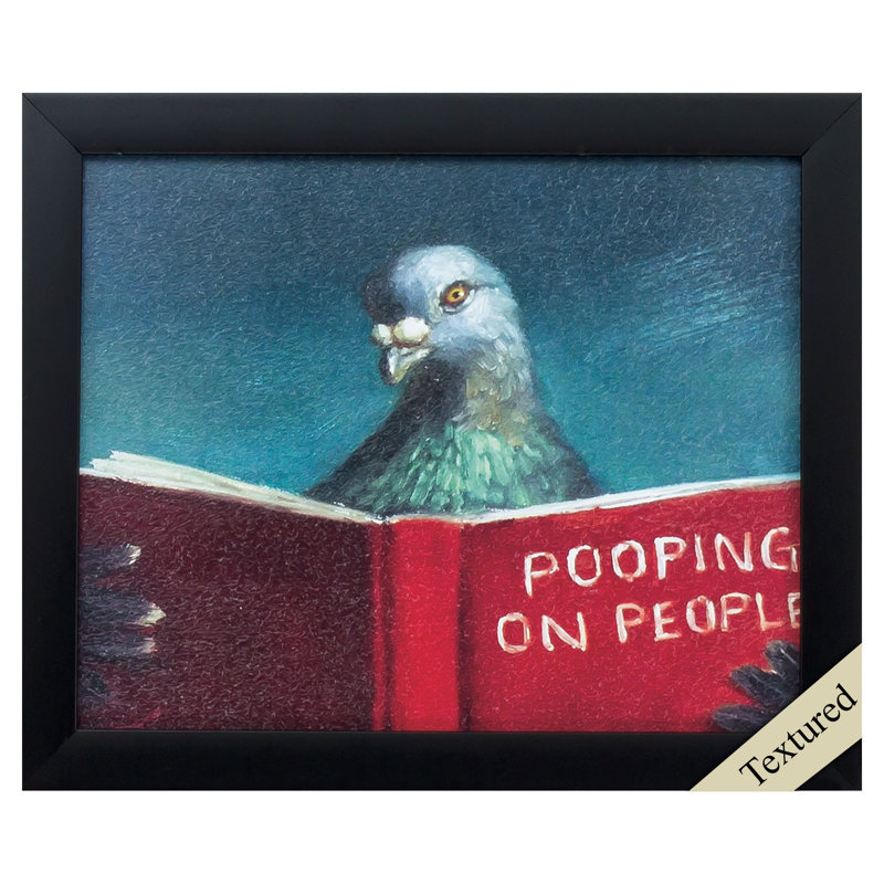 Reproduction d’art encadrée « pooping on people »