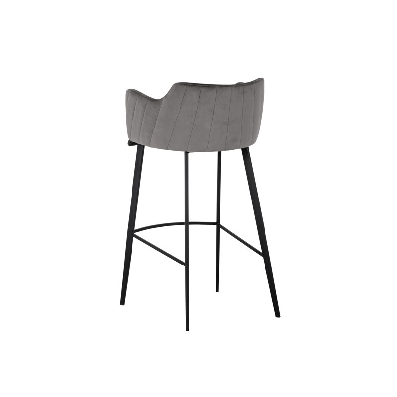 Upholstered Stool with Metal Frame, Bar Stool (30" Seat Height)
