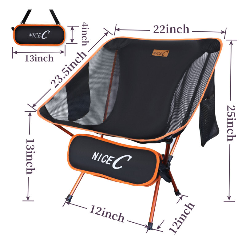 Chaise de camping pliante Ultralight, Orangé