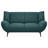 Teal Blue Flared Arm Loveseat