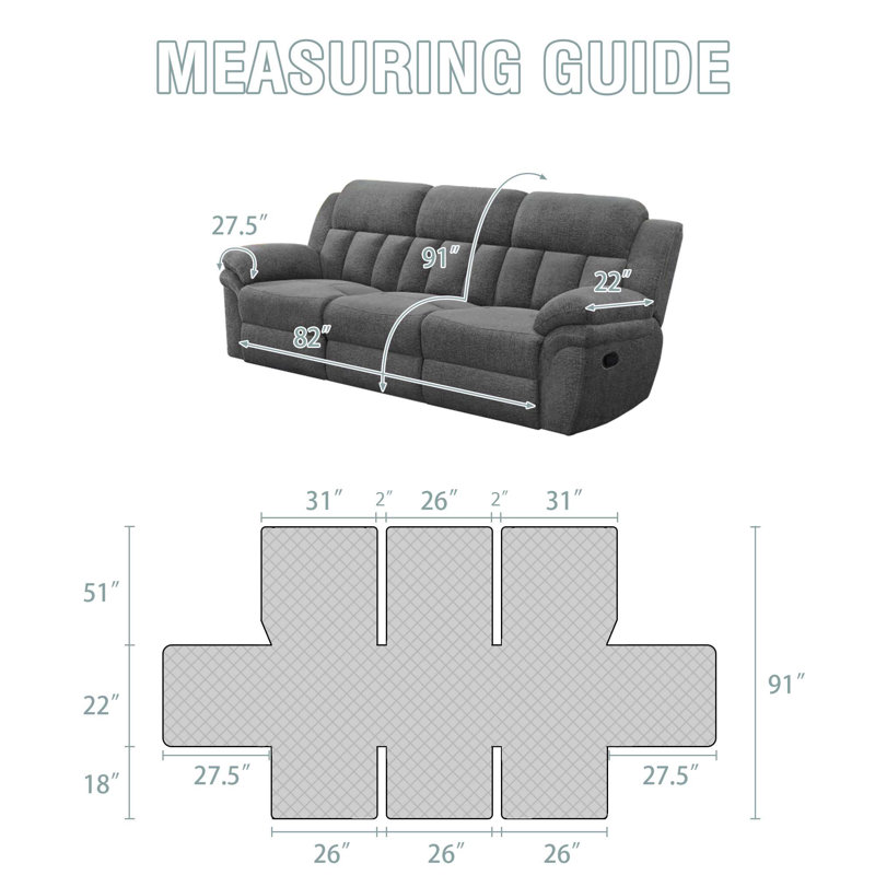 100% Waterproof Microfiber Fabric Slipcover Machine Washable, Gray Microfiber
