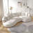 Curved Sofa with Ingenious Shape Beige