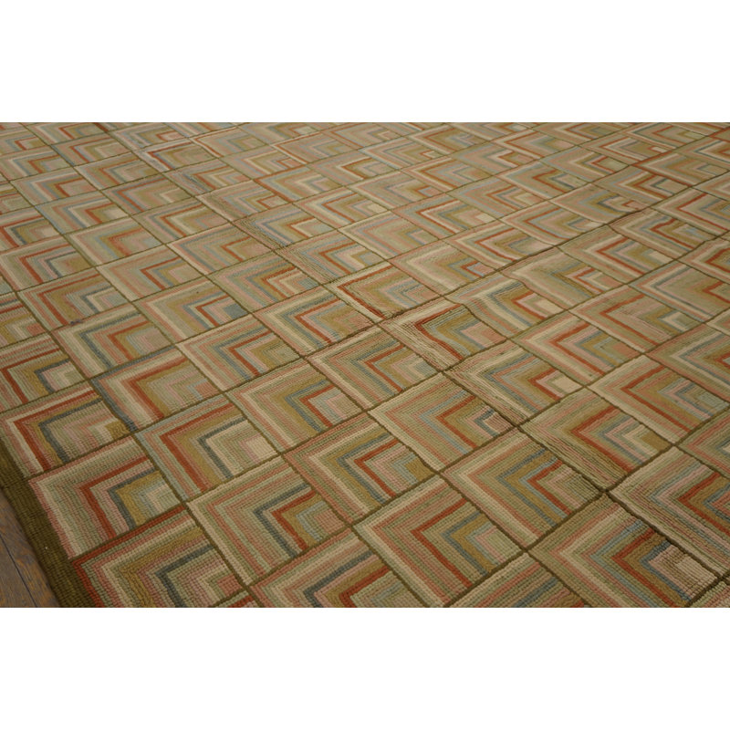 Flatweave Wool Geometric Area Rug