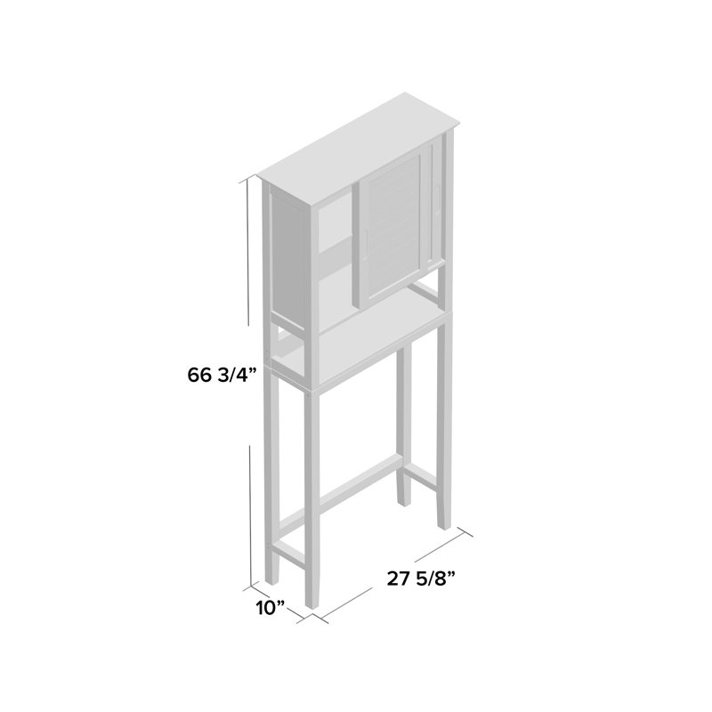 Laplant Solid Wood Freestanding Over The Toilet Storage