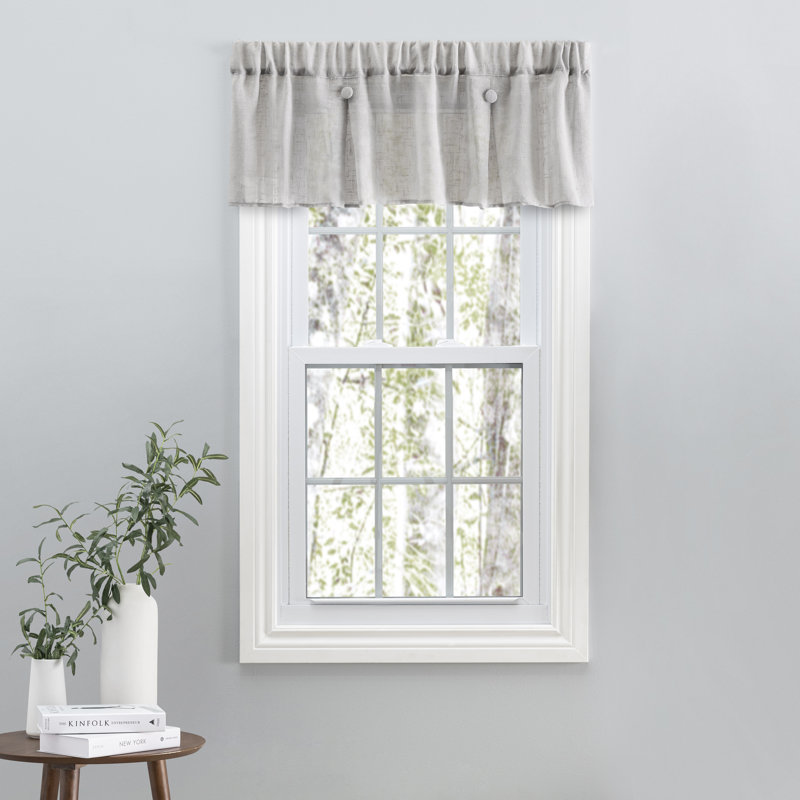 Matanah Tailored Window Valance, Gray