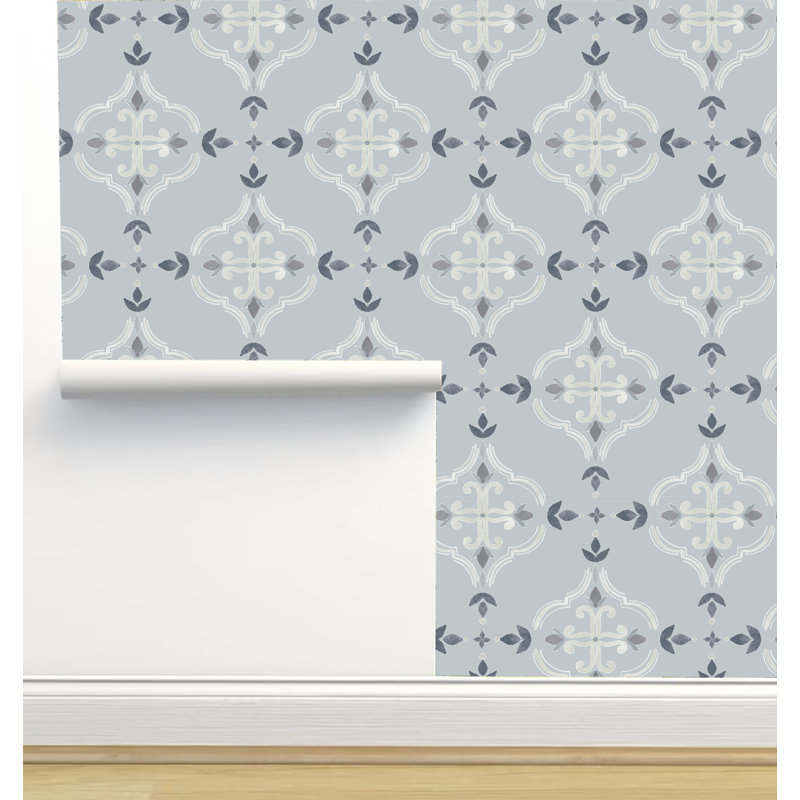 Rouleau de papier peint auto-adhésif texture L 6 pi x l 24 po Monor Designs, gris
