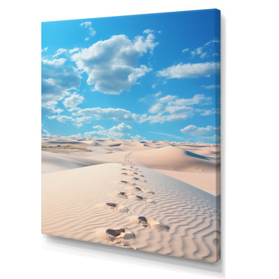 Addisin Beach Photo Footprints In IV, reproduction d'art sur toile