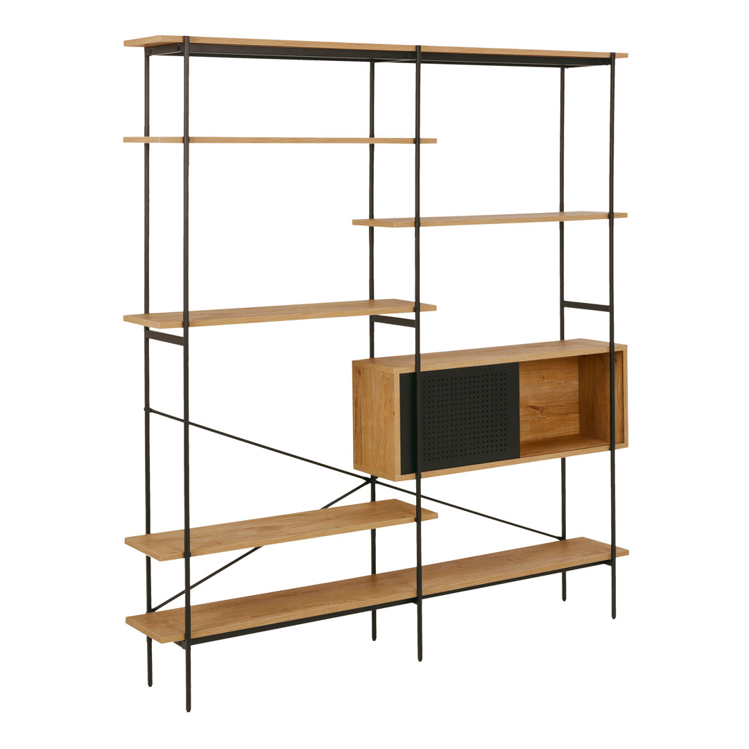 188cm H x 172cm W Metal Geometric Bookcase