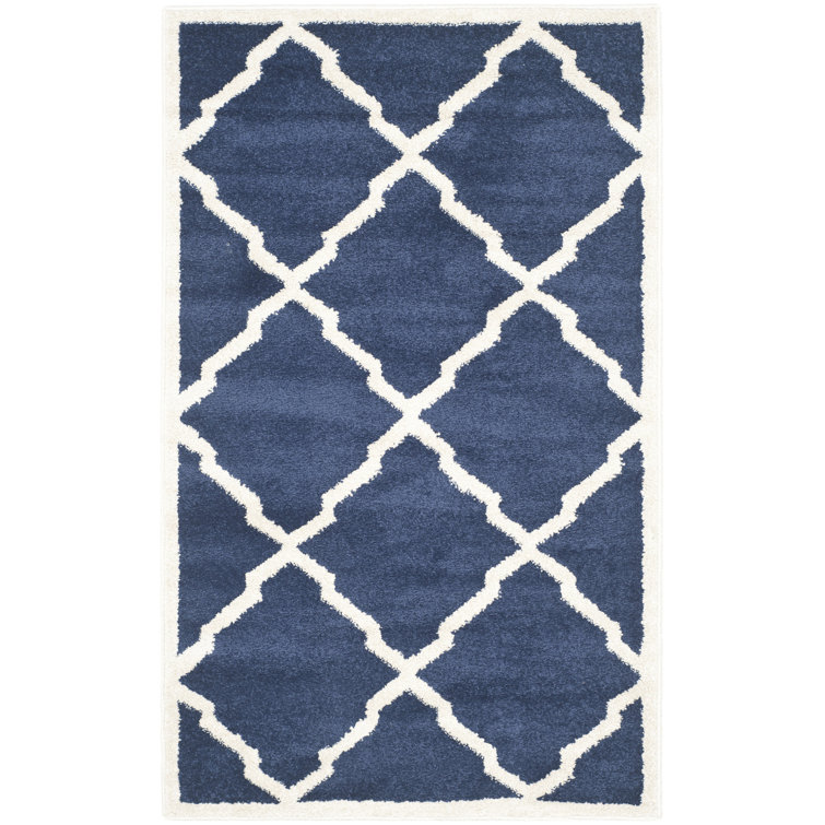 Ammundsen Geometric Navy/Beige Area Rug