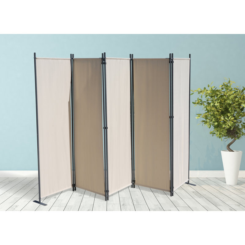 Deitke 268cm W x 167cm H 5 - Panel Folding Room Divider
