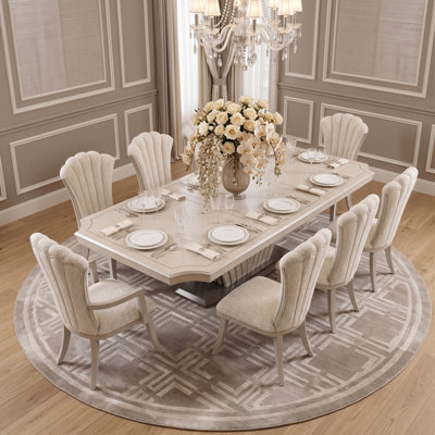 Fantosini Silver 9-piece Dining Room Set