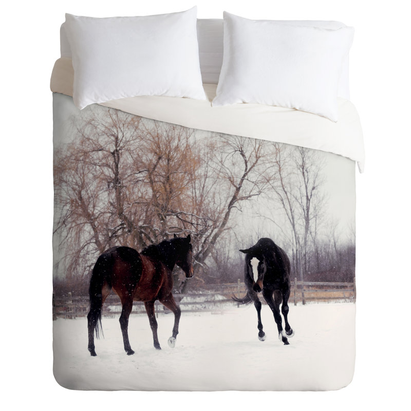 Farmhouse / Country Polyester Duvet Cover, King Duvet Cover + 2 Shams