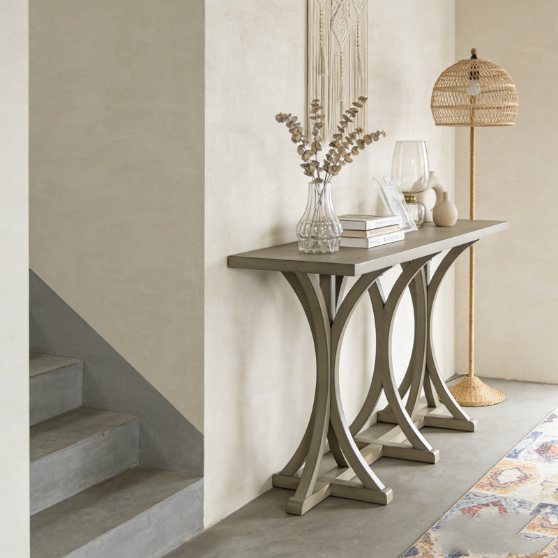 Console en bois 59,8 po, Gris