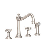 Jacobean Double Handle Kitchen Faucet with Side Spray
