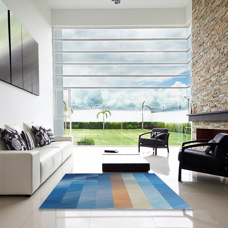 Reisman Striped Indoor Rug, Square 8'